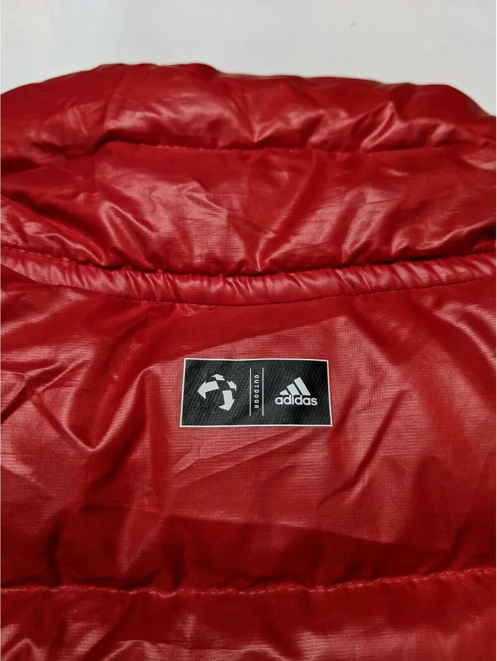Adidas 053 Down Quilted Winter Puffer Jacket Red Mens XL Packable Soccer Running